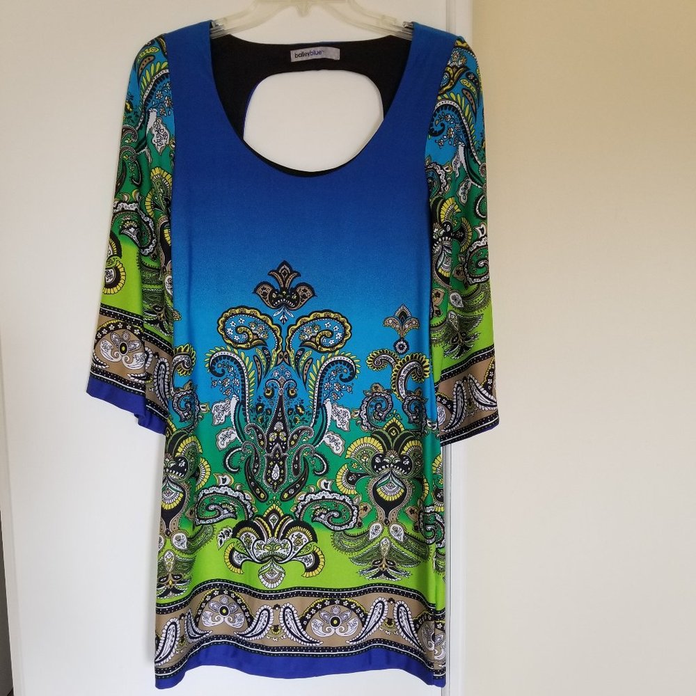 Bailey Blue Shift Dress (size M) NWOT